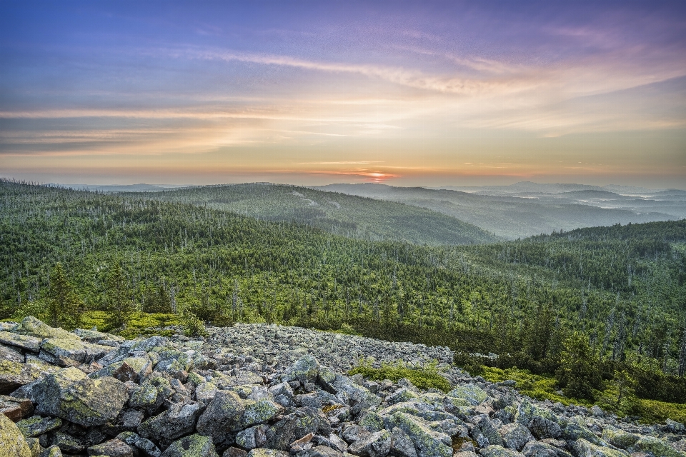 Wilderness sky mountain morning