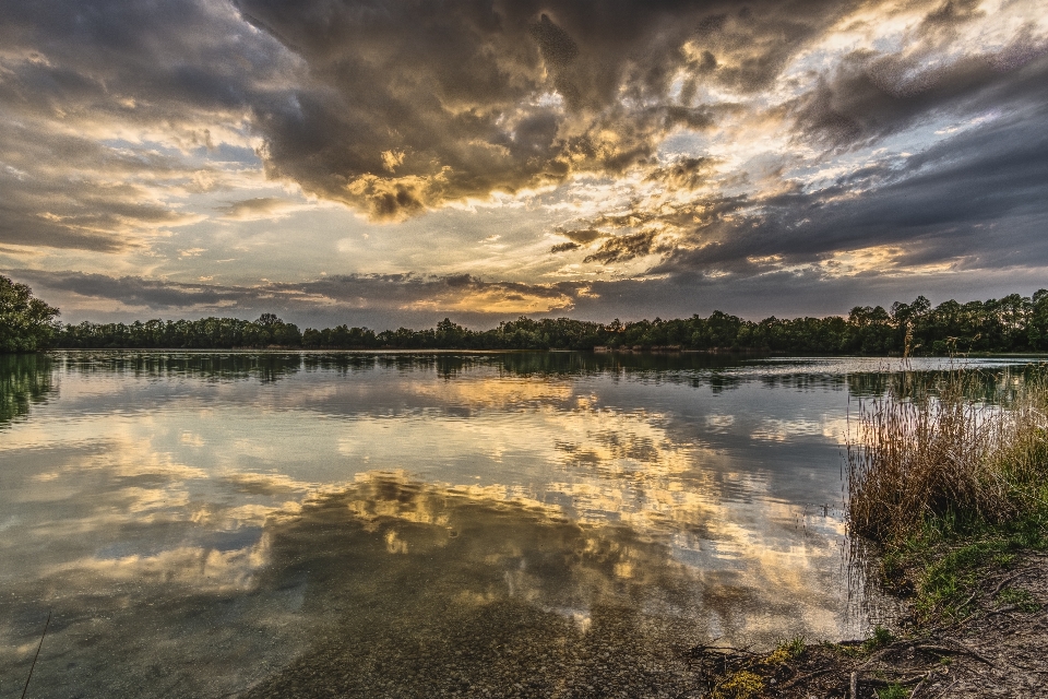 Reflection sky water nature