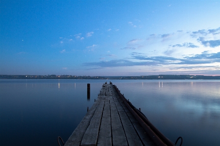 Night river clouds water Photo