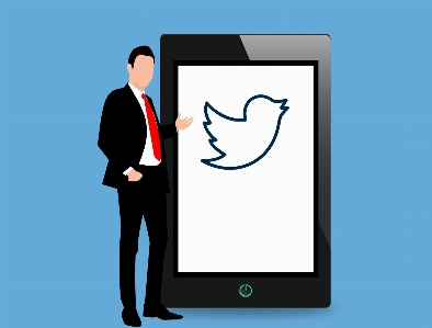 Twitter hand tablet business Photo