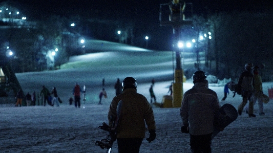 Ski snowboard resort night Photo