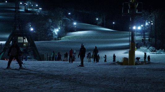 Ski snowboard resort night Photo