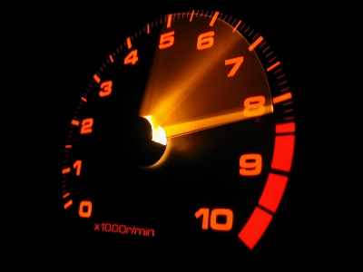 Light speedometer orange gauge Photo