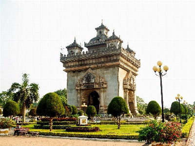 City vientiane patuxai asia Photo