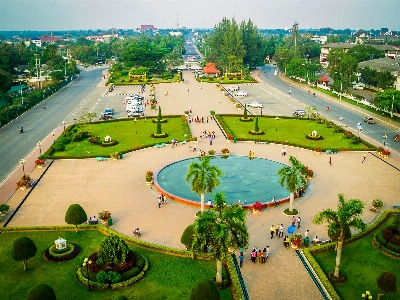 City vientiane patuxai asia Photo