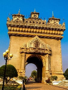 City vientiane patuxai asia Photo