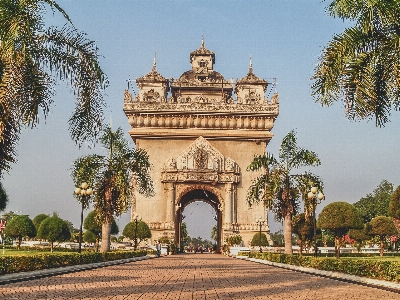 City vientiane patuxai asia Photo