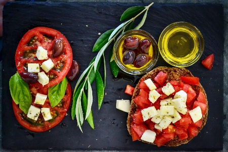 Dakos tomato olives olive oil Photo