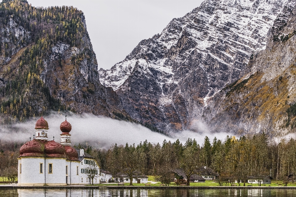 Nature reflection water mountain