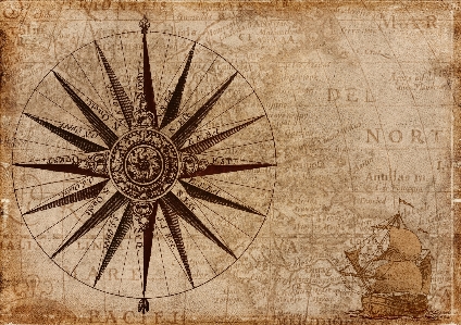 Compass map nautical antique Photo