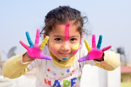 Girl child fun hand Photo