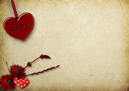 Heart paper background image valentine's day Photo