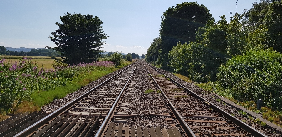 Kereta api trek melacak mengangkut