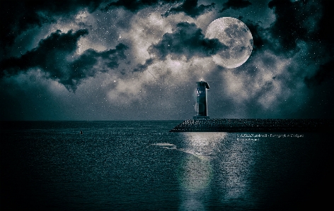 Light house sky sea atmosphere Photo