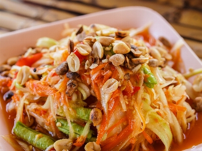 Photo épicé salade papaye thaïlandais