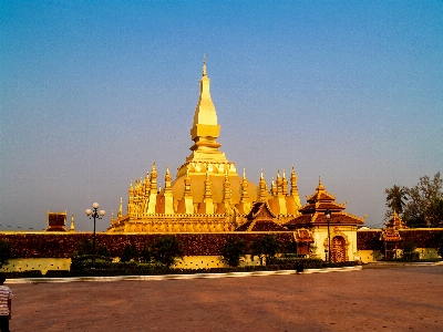 Golden luang temple tourism Photo