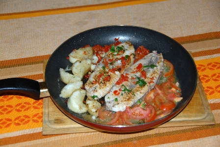 Fish dish food cuisine Photo