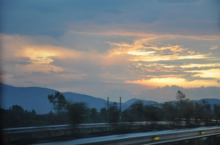 Dawn sky cloud afterglow Photo