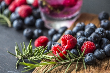 Antioxidant beverage blueberry closeup Photo