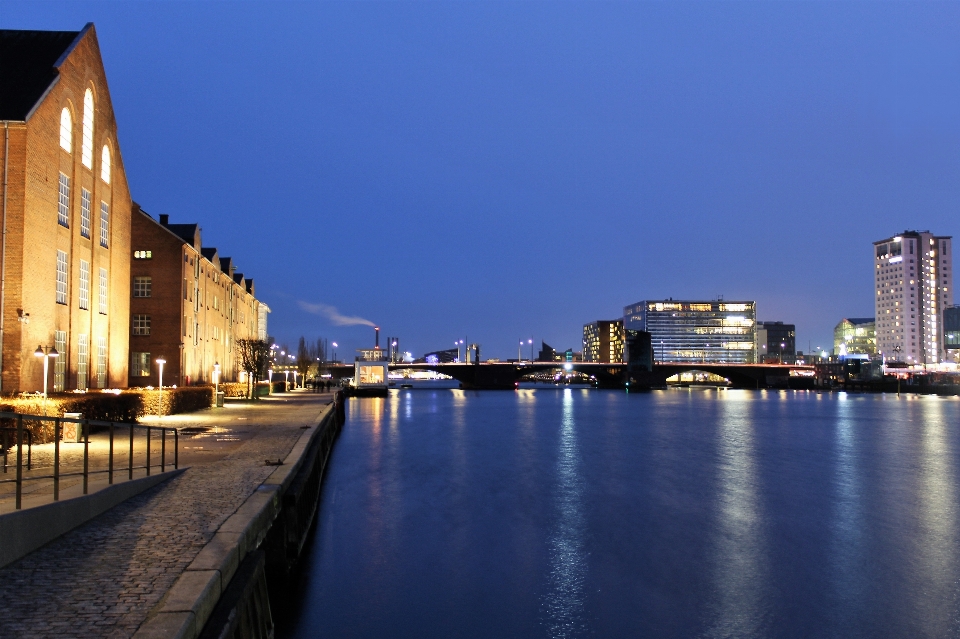 Copenhagen city night sky