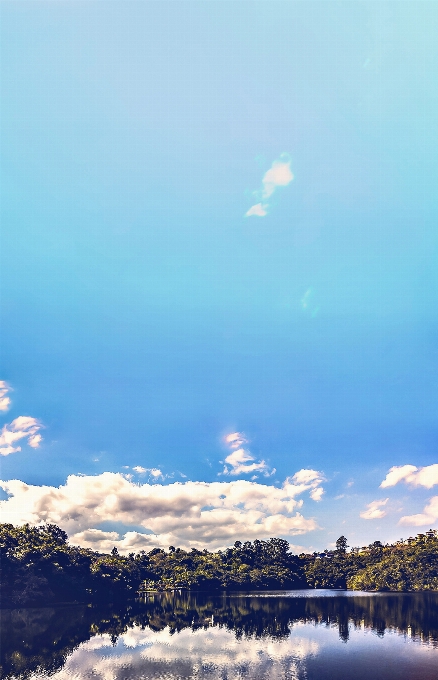 Landschaft bild blau lagune
