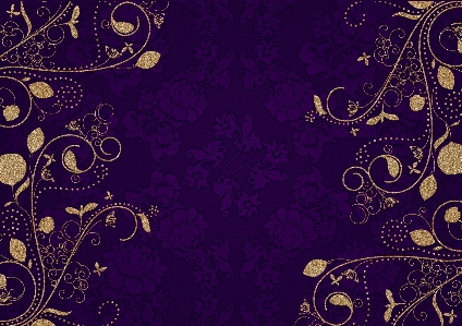 Ornaments oriental gold purple Photo