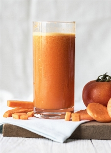 Antioxidant beverage carrot juice Photo