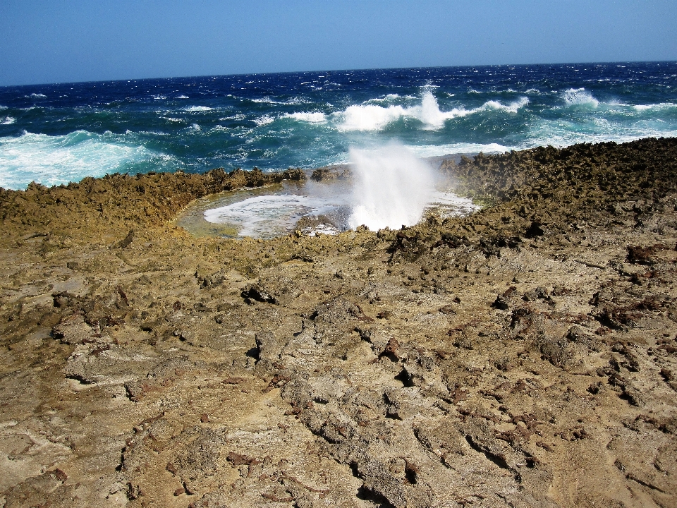 água natureza curaçao mar