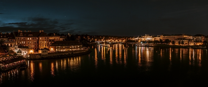 Prague czech republic night city Photo