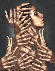 Woman model statue hands Photo