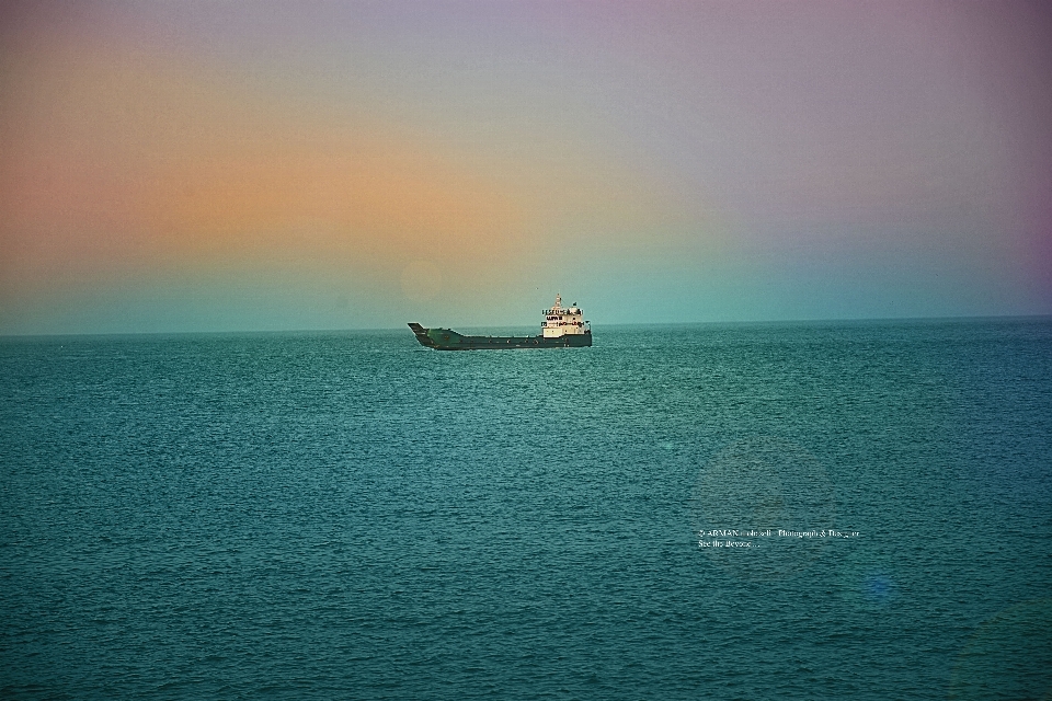 Fotografi laut cakrawala langit