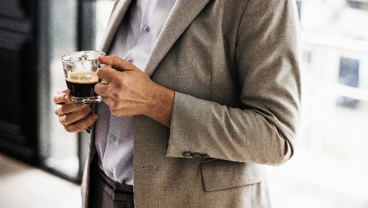 Photo Américain
 beige boisson blazer