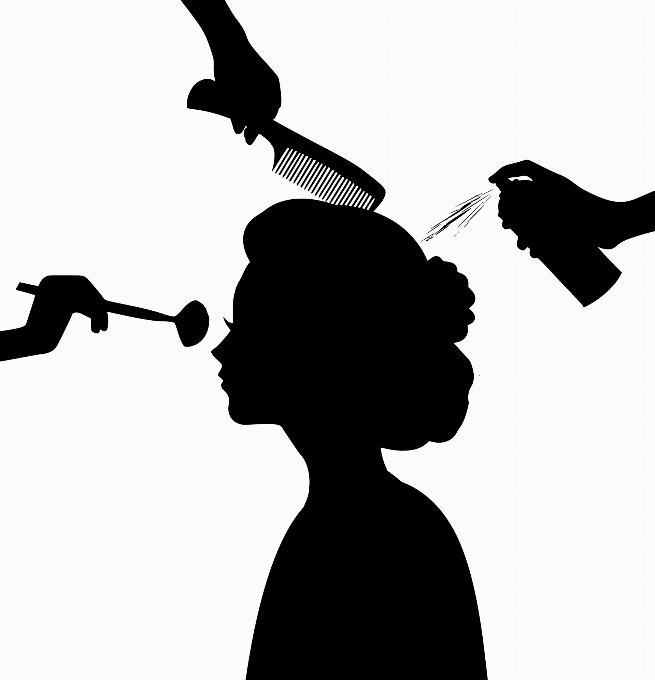 Silhouette schönheit salon friseur
