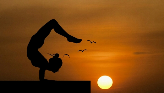 Yoga balance nature handstand Photo