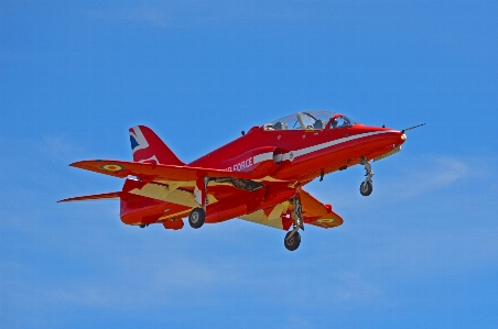 Aircraft aviation red arrows landing Photo