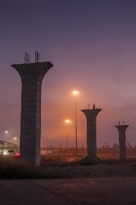 Sunrise construction beltway 8 fog Photo