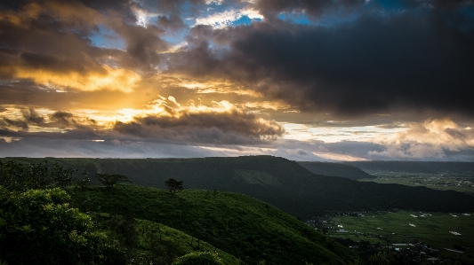 Aso japan sunrise clouds Photo