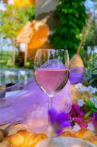 Wine white glass outdoor Photo