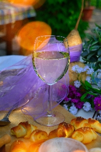 Wine white glass outdoor Photo