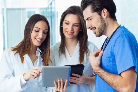 Caucasian coat doctor employees Photo