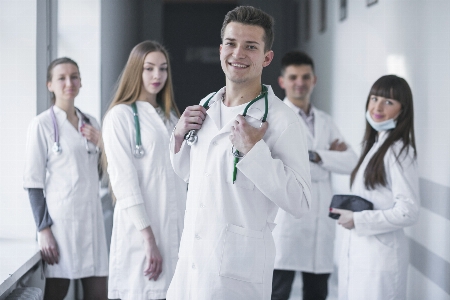 Doctor white coat uniform service Photo