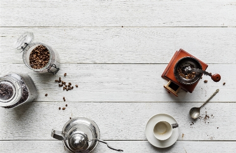 Aerial background barista beans Photo