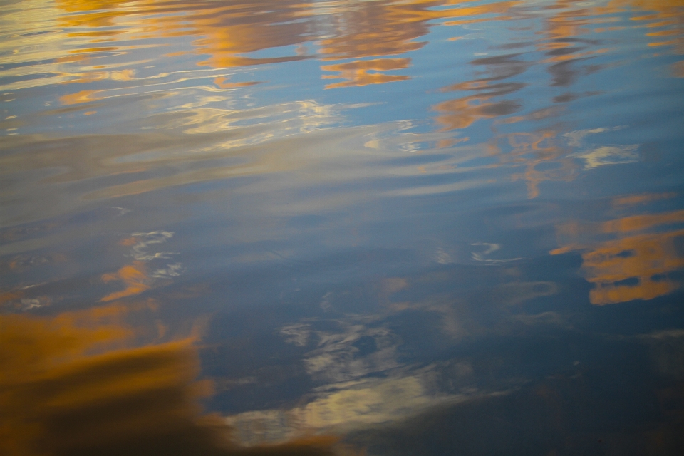 Clouds sky reflection water