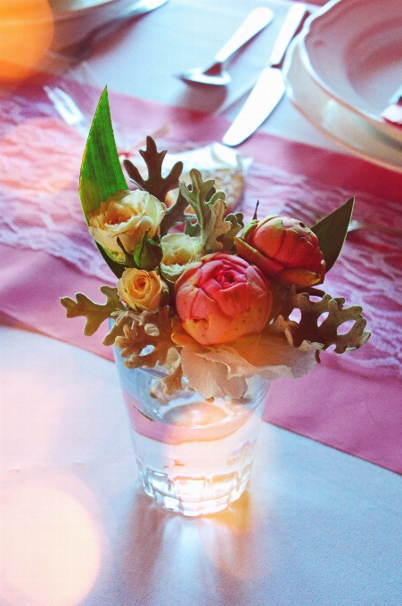 Wedding table decoration setting