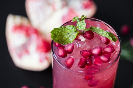 Antioxidant beverage closeup cold drink Photo