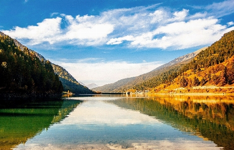 Landscape mountains lake sky Photo