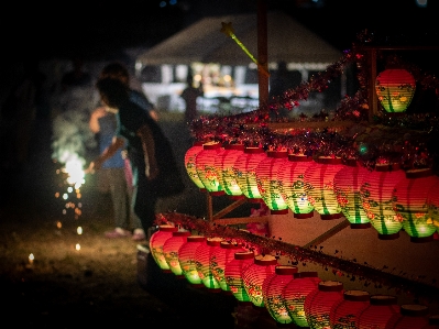 Lanterns japan festival ceremony Photo