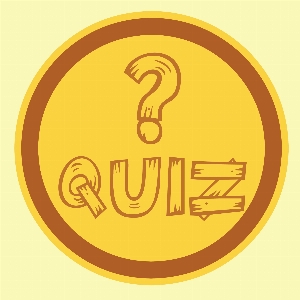 Quiz exam icon button Photo