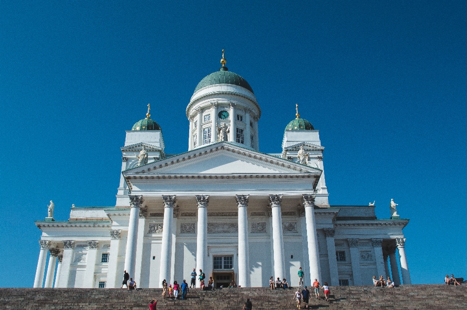 Architecture blue sky clear color