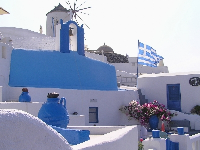 Blue and white property architecture Photo